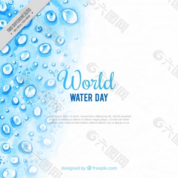 水彩水滴的背景