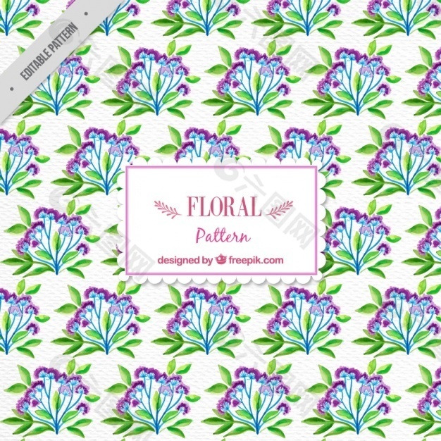 水彩花卉装饰图案