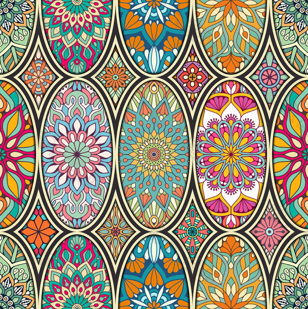 用曼陀罗花的图案