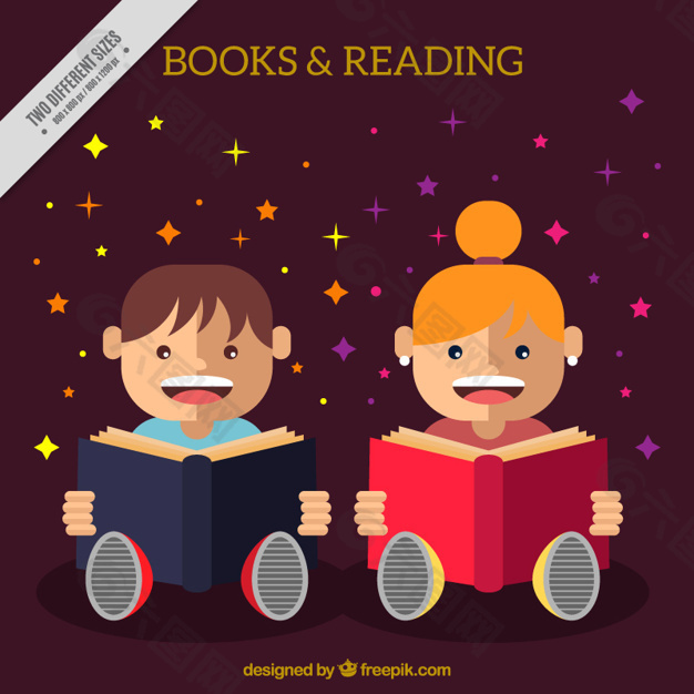 平面设计中的儿童背景阅读