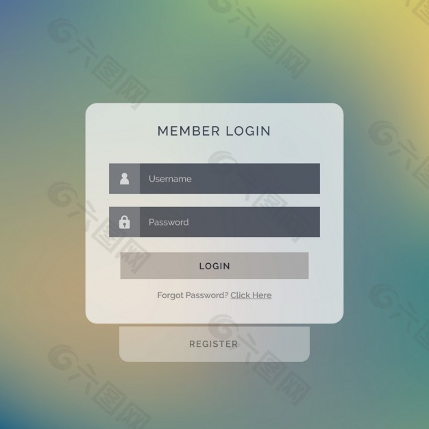 模糊背景下的登录模板背景素材免费下载(图片编号:8723972)-六图网