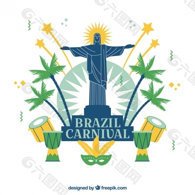 巴西背景与基督救世主