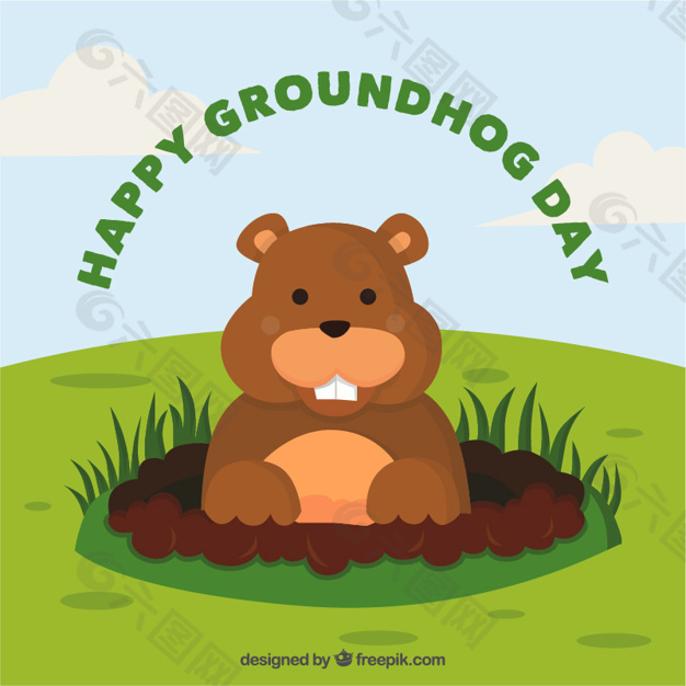 快乐的土拨鼠日背景