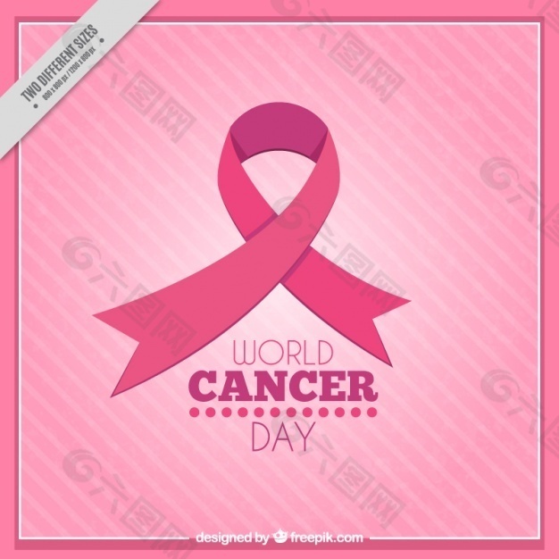 世界癌症日粉红色背景的条纹背景