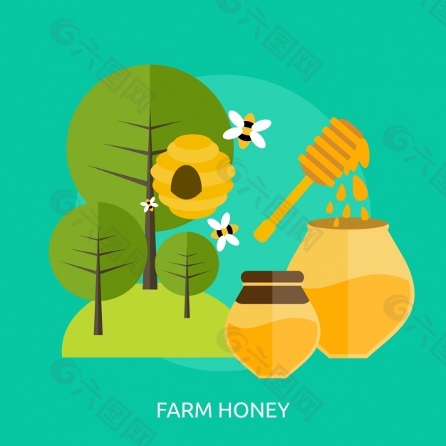 农场的蜂蜜的设计