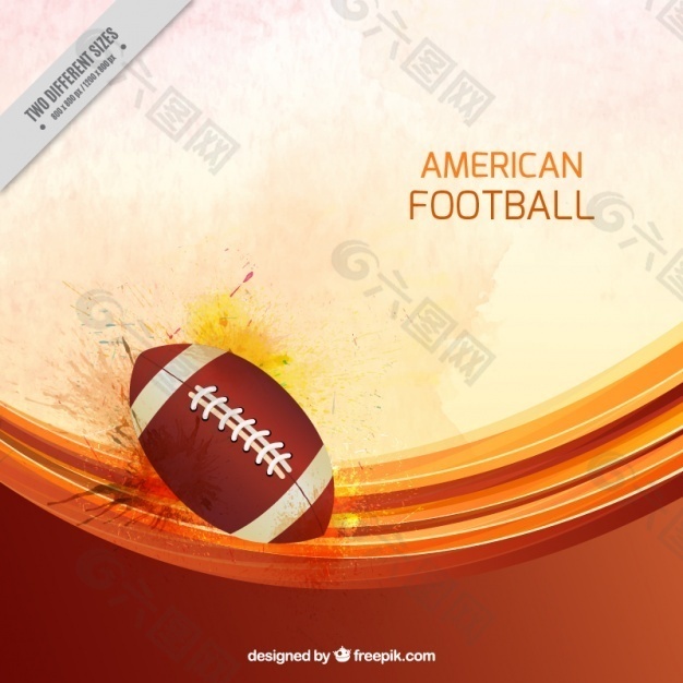 美式足球背景：球型和波浪型