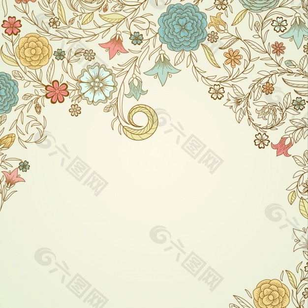 老式花背景
