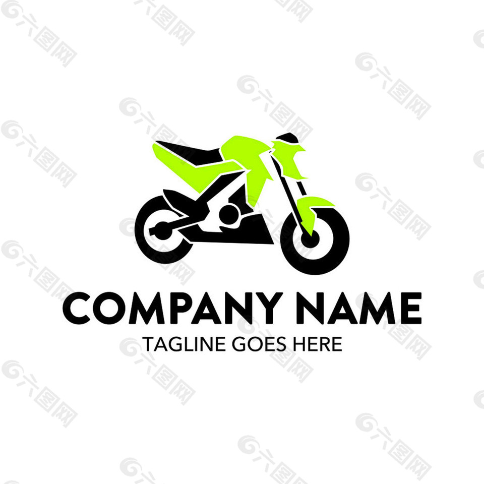 绿色摩托车标志图片