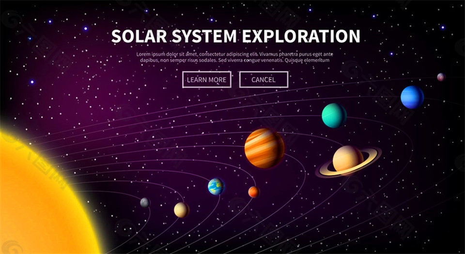 太阳系海报背景图片