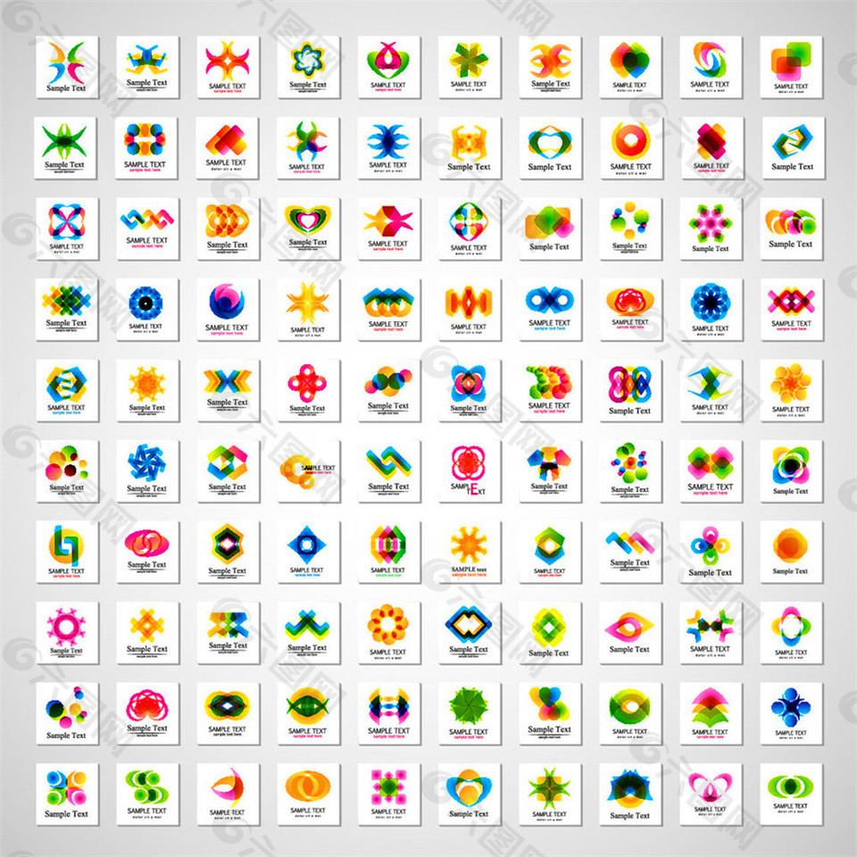 炫彩几何标志图片