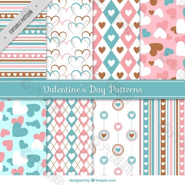 情人节粉彩图案