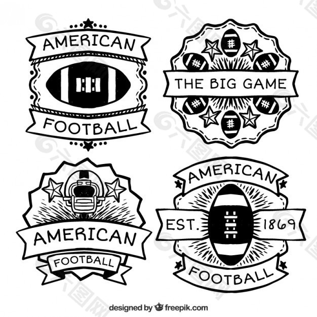 美国足球徽章与伟大的设计收藏