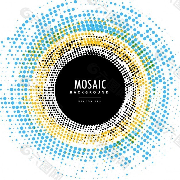 圆形背景，网点