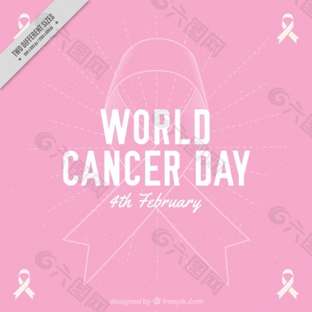世界癌症日粉红背景