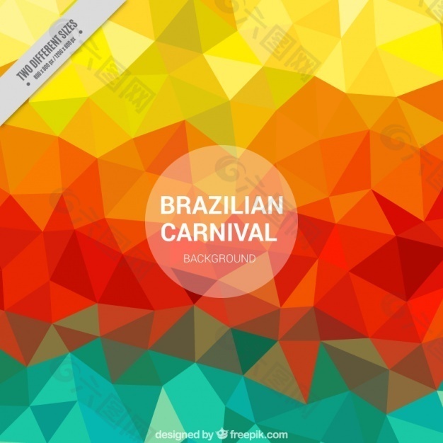 多彩的多边形狂欢背景