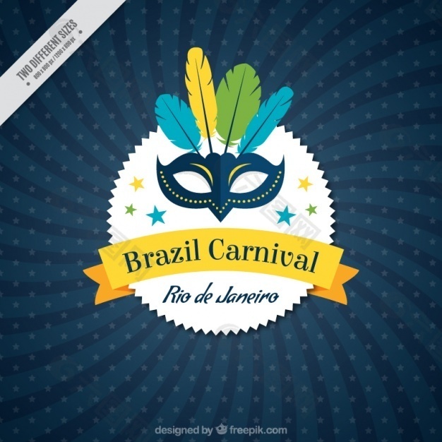 巴西狂欢节背景与面具