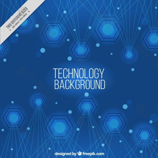 蓝色背景和几何图形