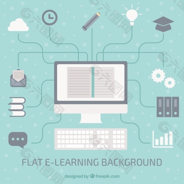 平面设计的在线学习背景