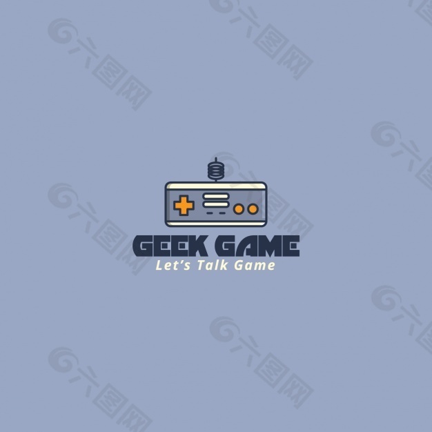 视频游戏标志，灰色背景