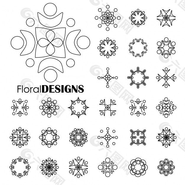 黑白曼陀罗设计