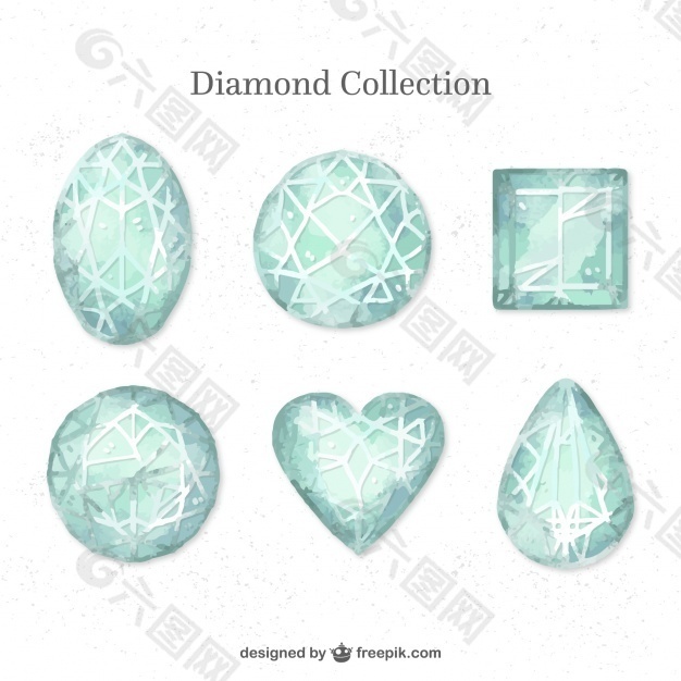 收集不同设计的手绘钻石