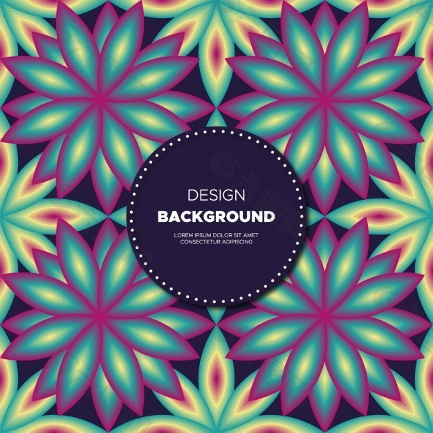 鲜艳的花卉图案