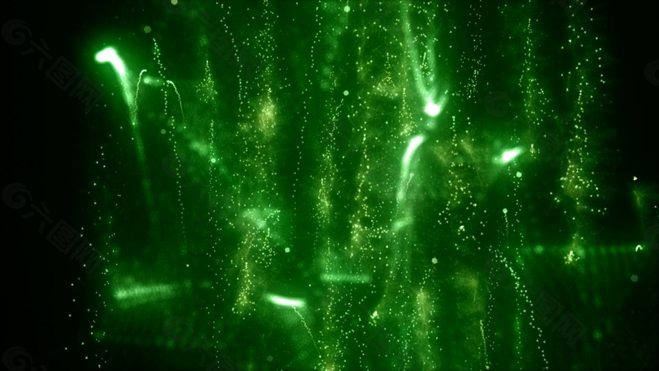 绿色超炫动态粒子视频
