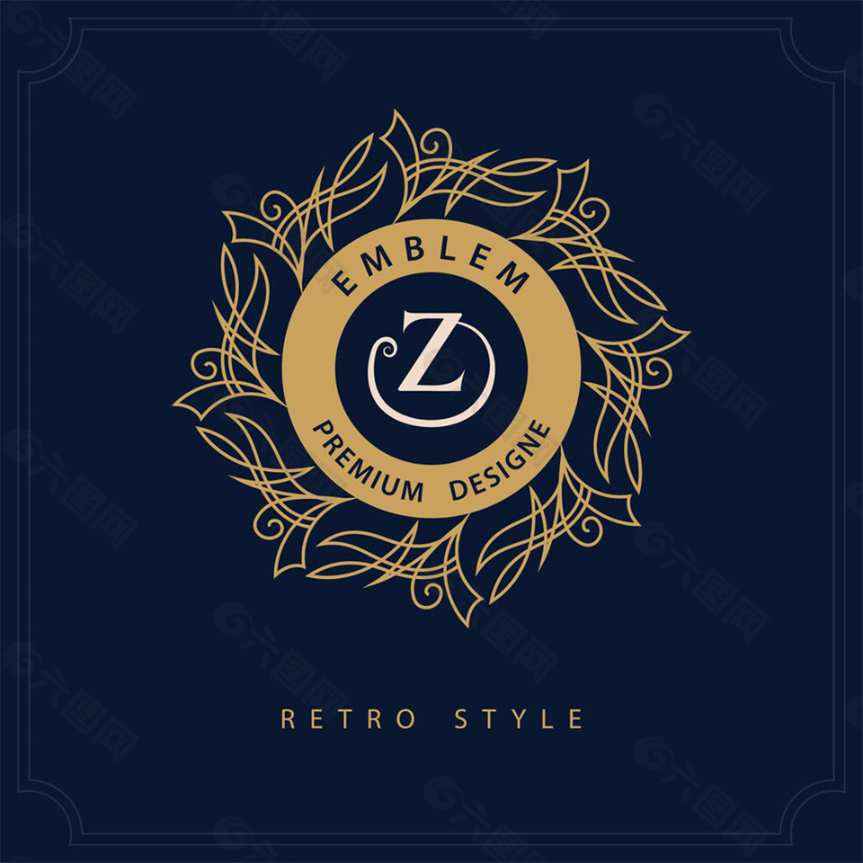花纹圆环字母Z标志图片