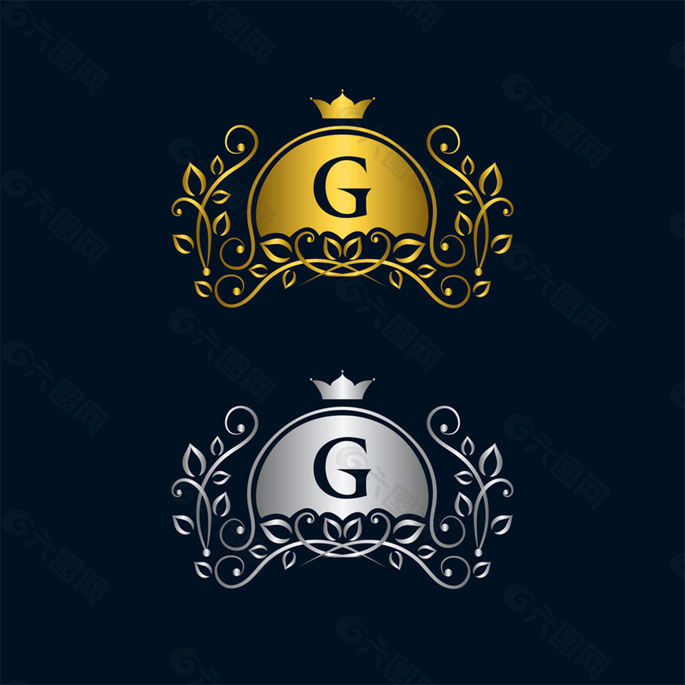 银色花纹G标志图片