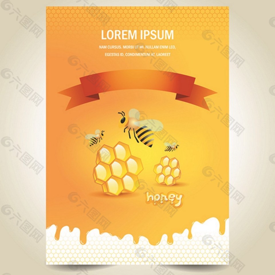 黄色蜂蜜背景图