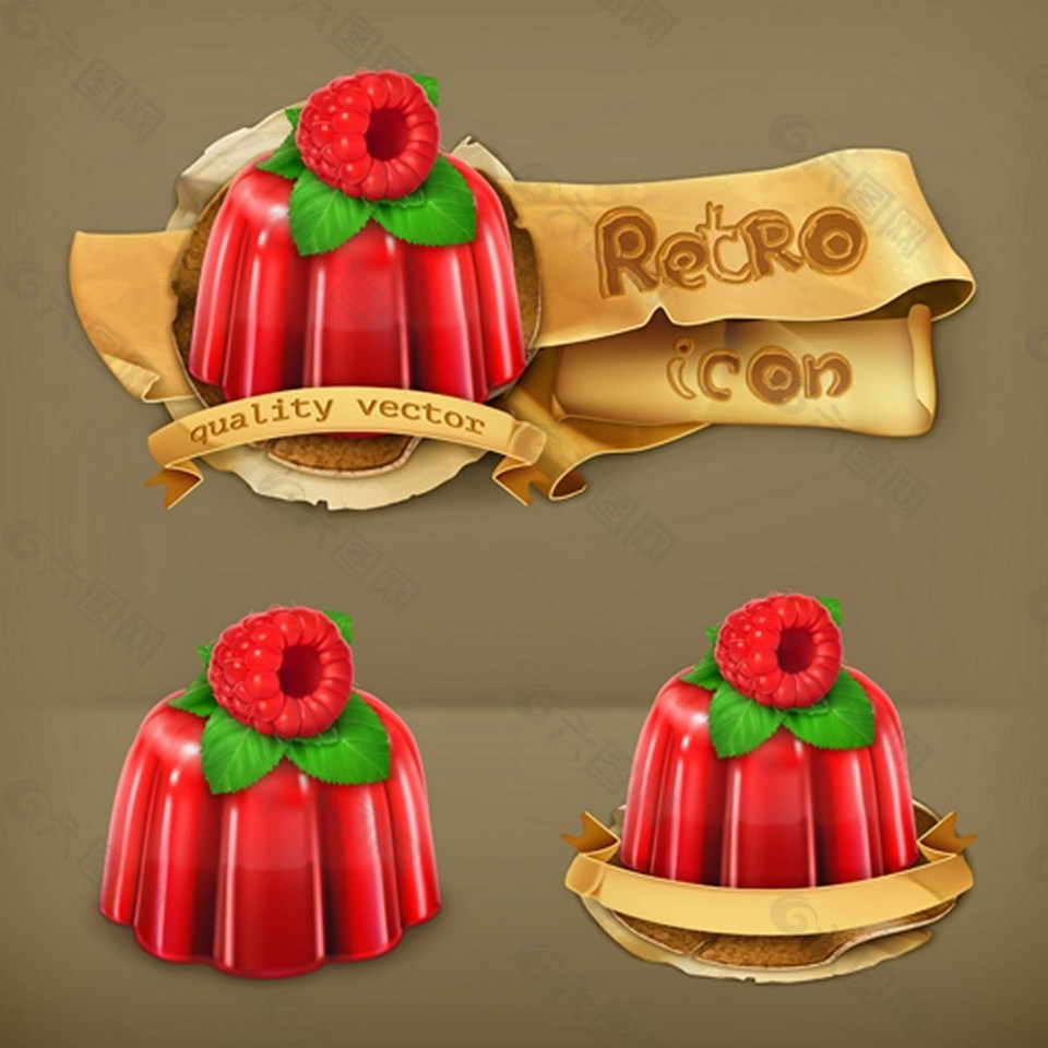 漂亮蛋糕矢量图