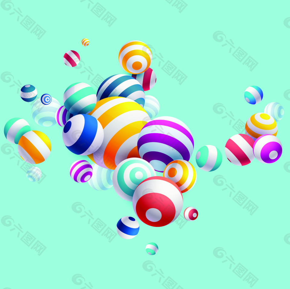 活动装饰3d球体背景矢量素材