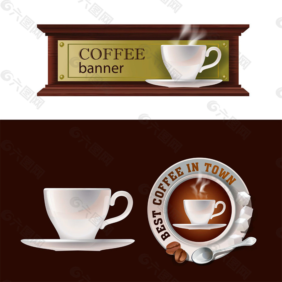 咖啡杯子标签图片