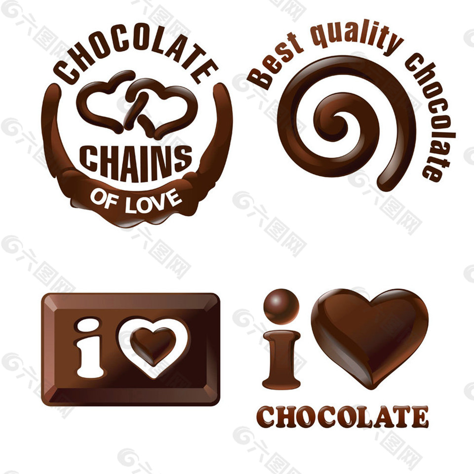 巧克力爱心标志图片