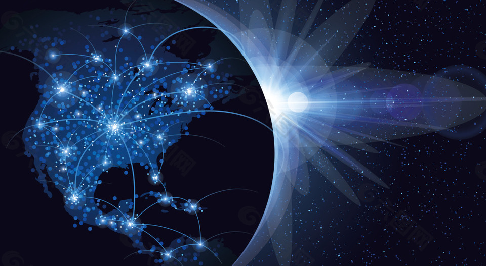 黑色高档科技动感背景