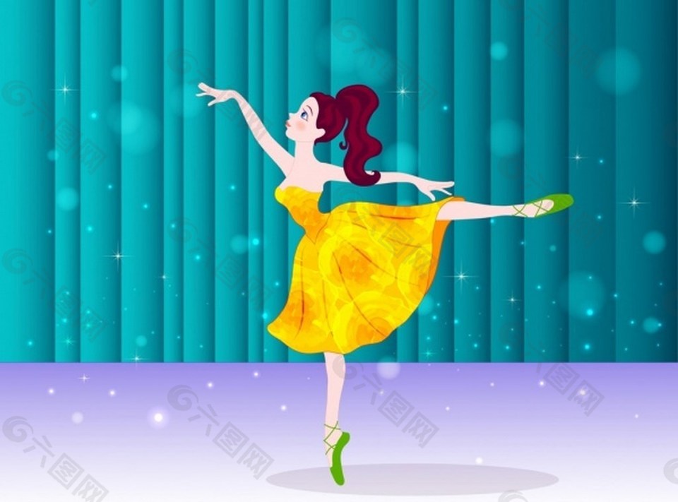 跳芭蕾舞的女孩背景图