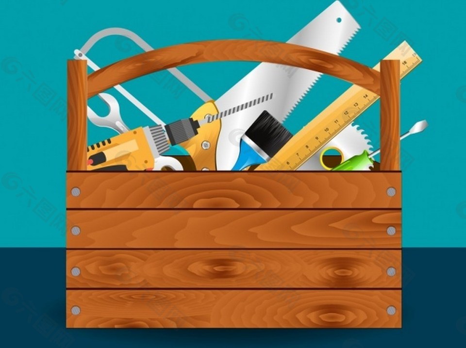 木工设计工具箱背景图