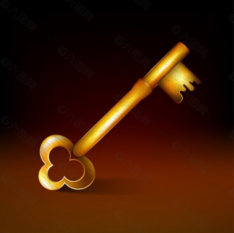 金色钥匙背景图
