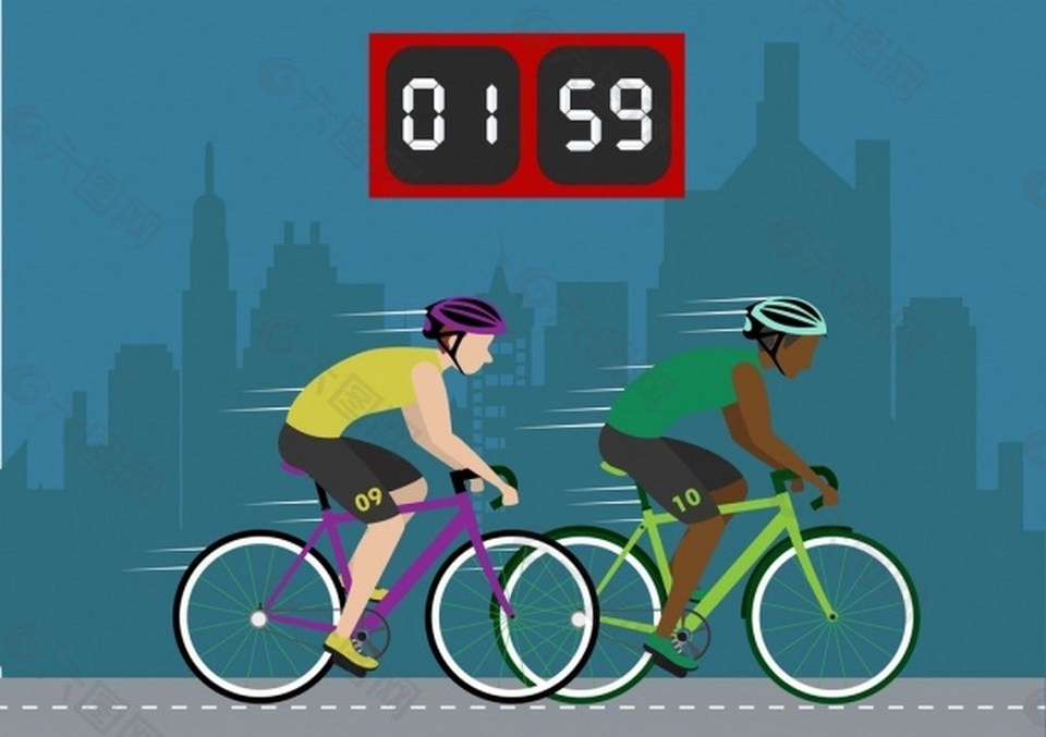 自行车比赛背景图