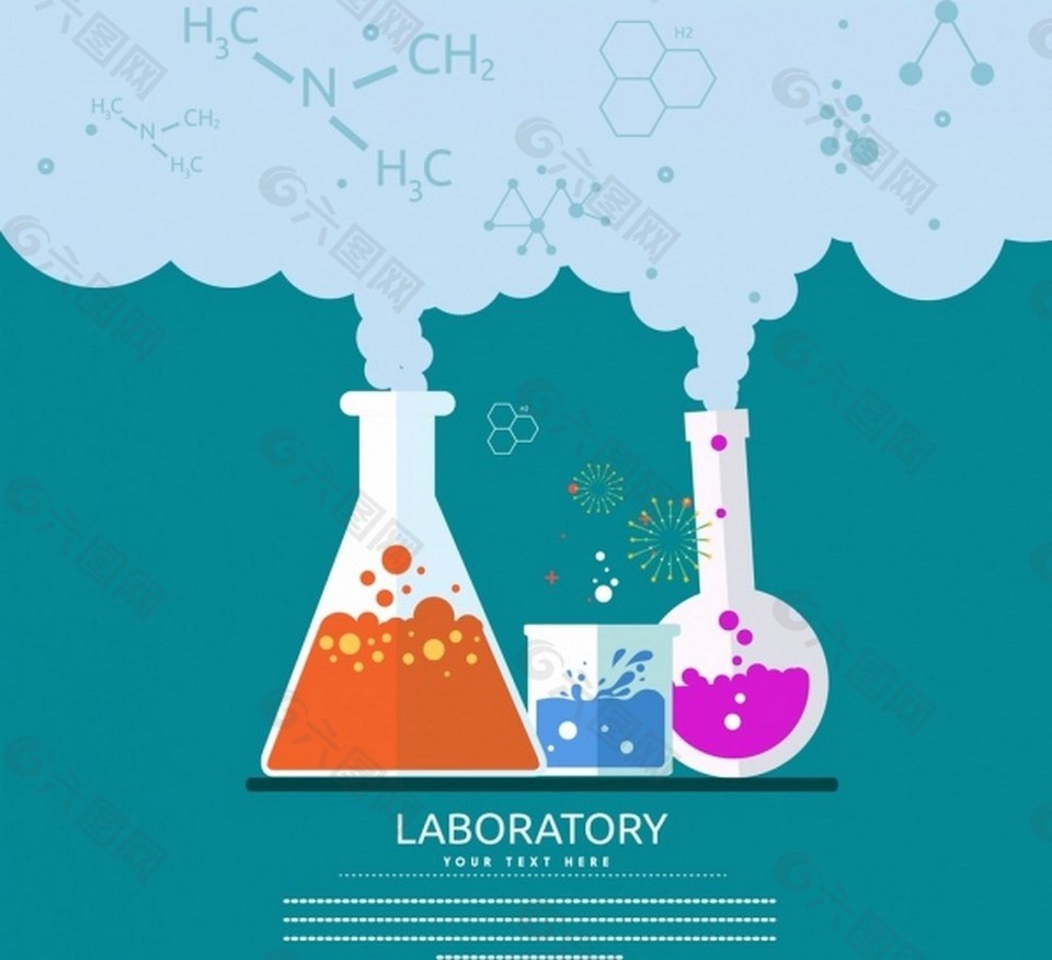 化学实验工具背景图