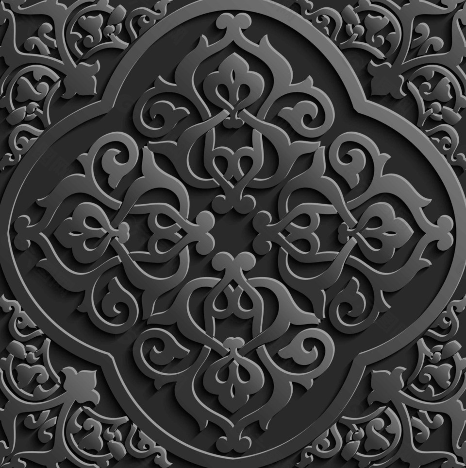 黑色凹凸花纹背景