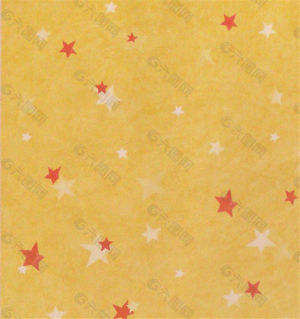 黄色五角星布纹壁纸