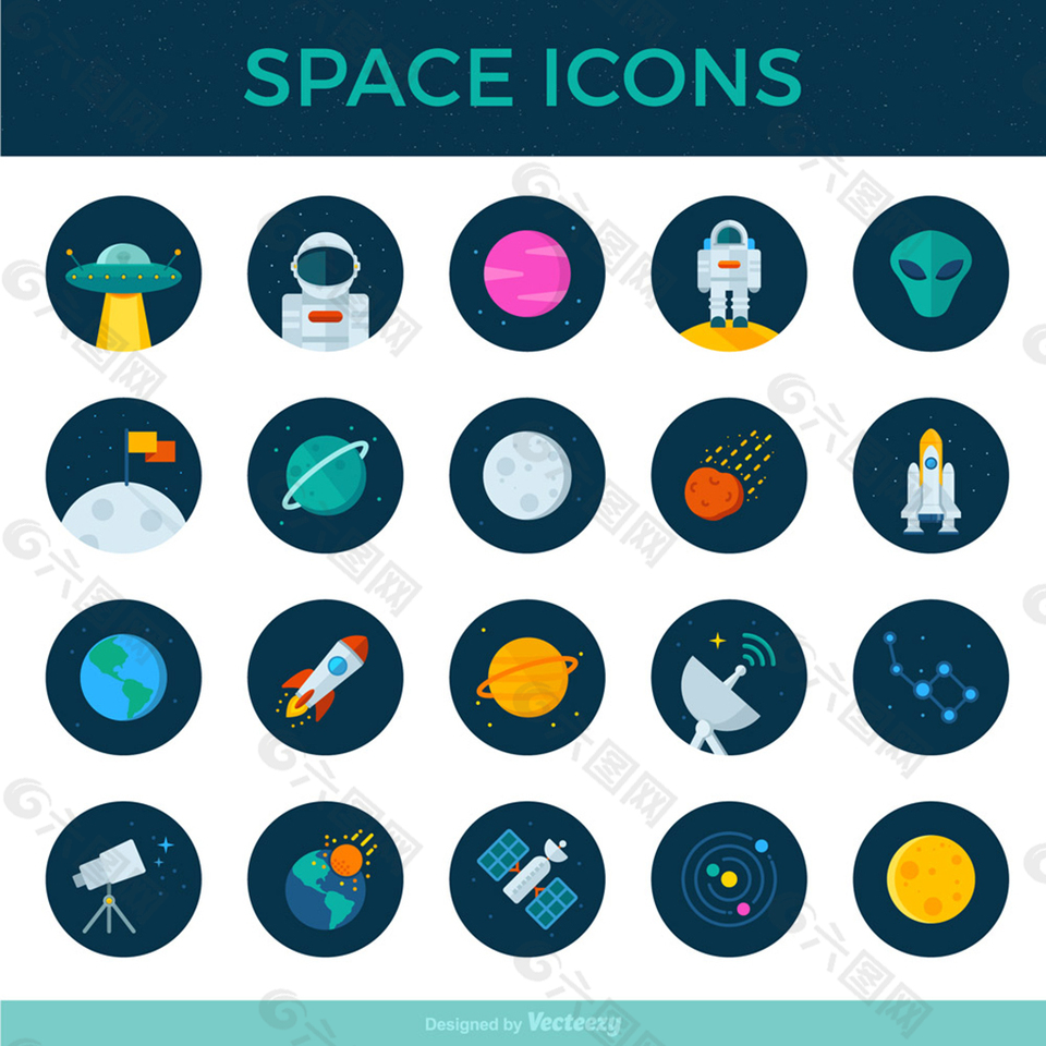 扁平化太空Icons