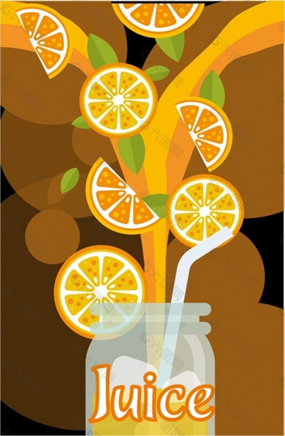橙汁广告背景