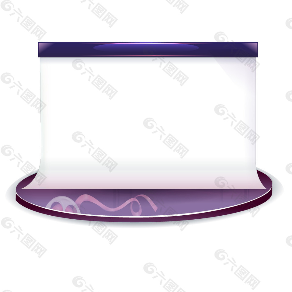 手绘紫色边框元素
