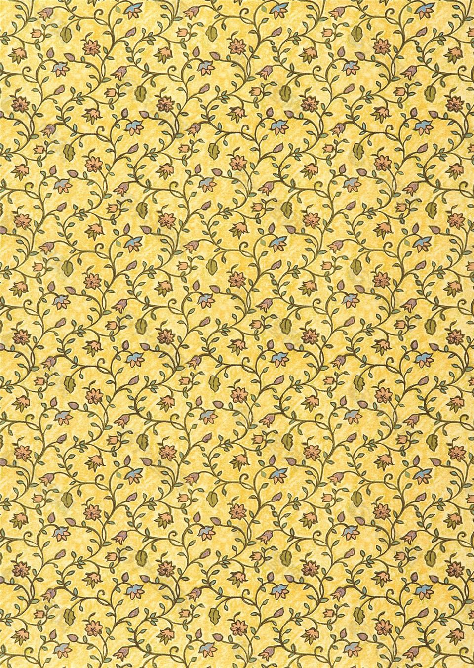 金黄色花纹无缝壁纸图片