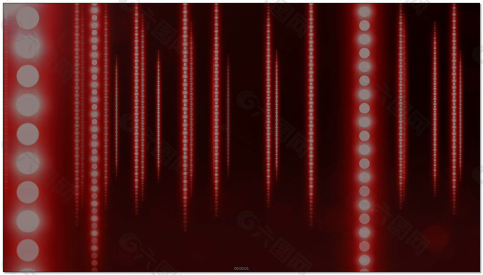 红色竖排珠帘光效背景视频素材