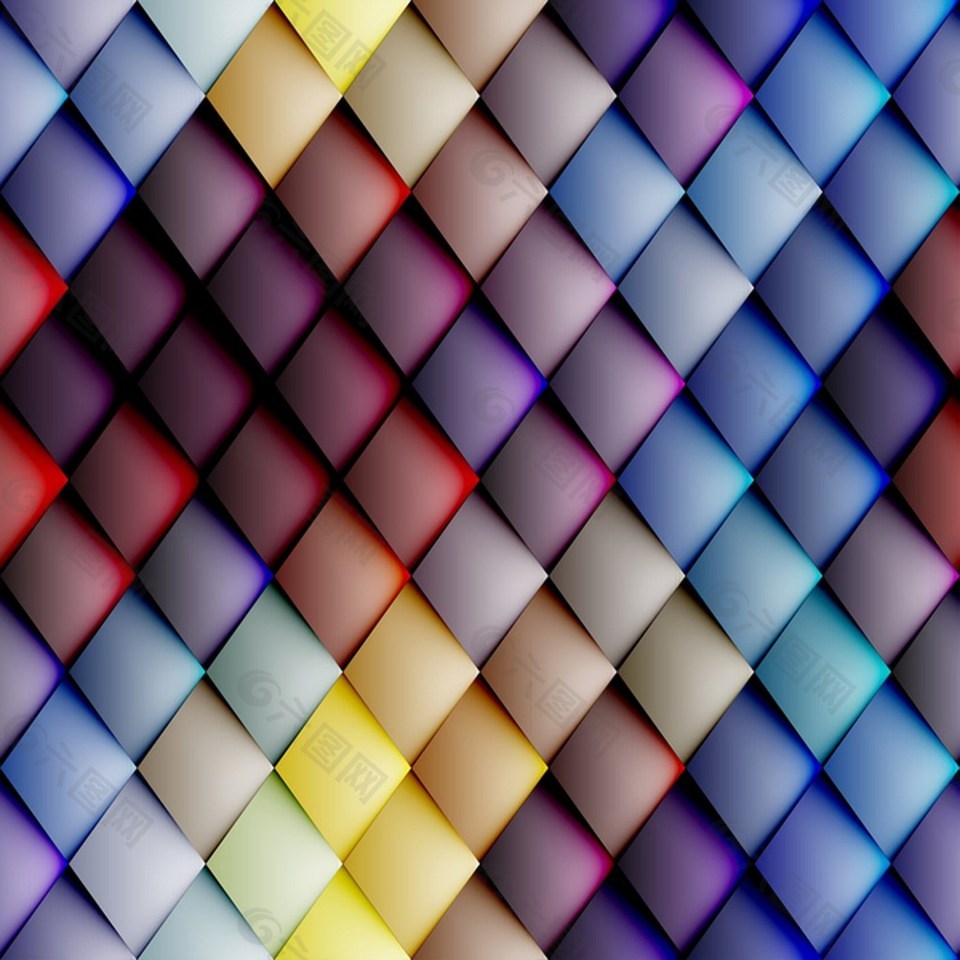 彩色立体几何背景素材
