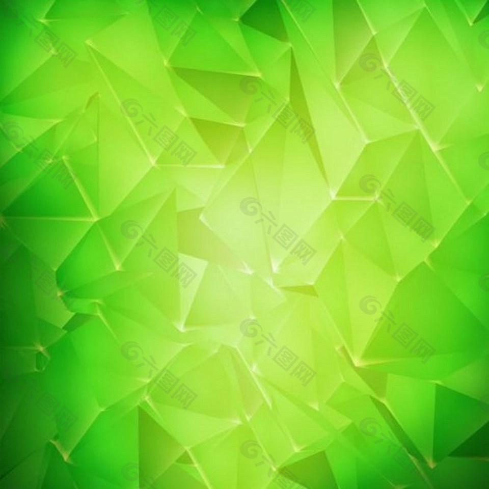 绿色立体几何背景素材