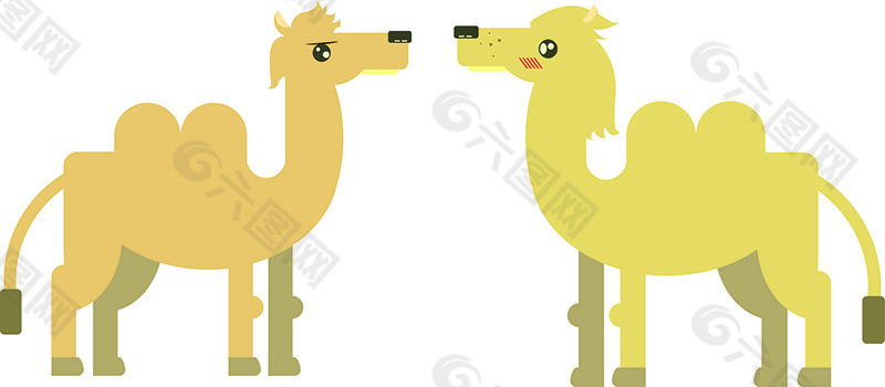 卡通骆驼动物素材